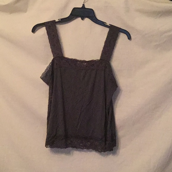 Halogen charcoal lace-trimmed camisole - Picture 1 of 5